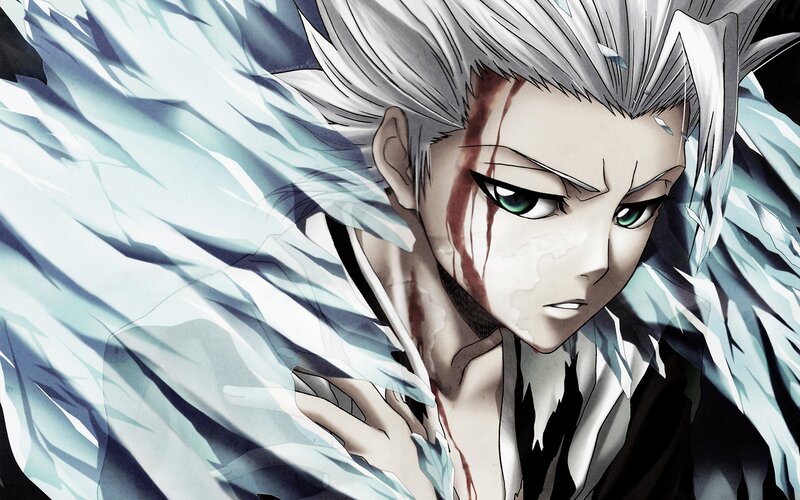 anime character with silver hair