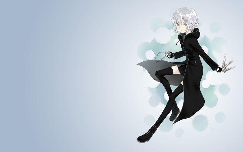 anime character with silver hair