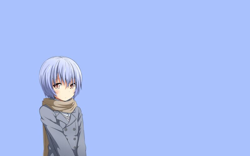 anime character with silver hair