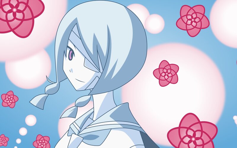 anime character with silver hair