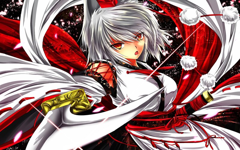 anime character with silver hair