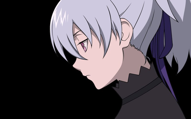 anime character with silver hair