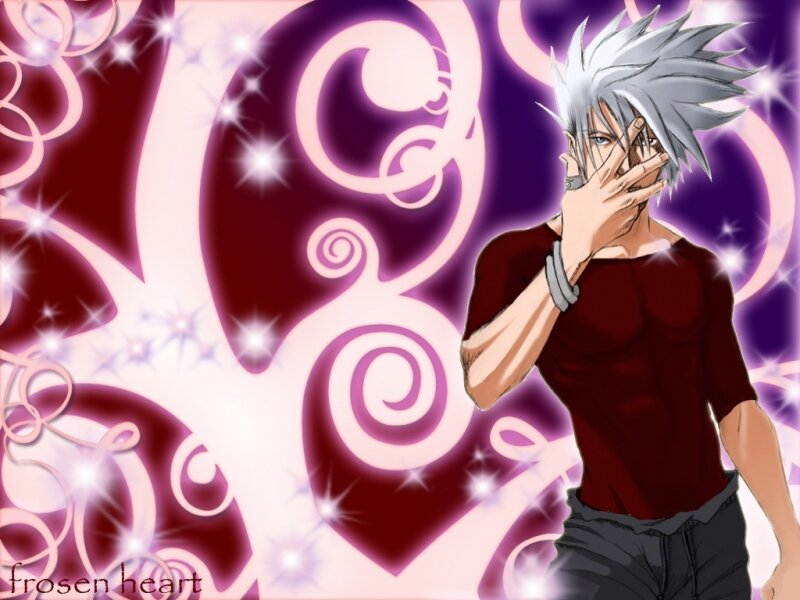 anime character with silver hair