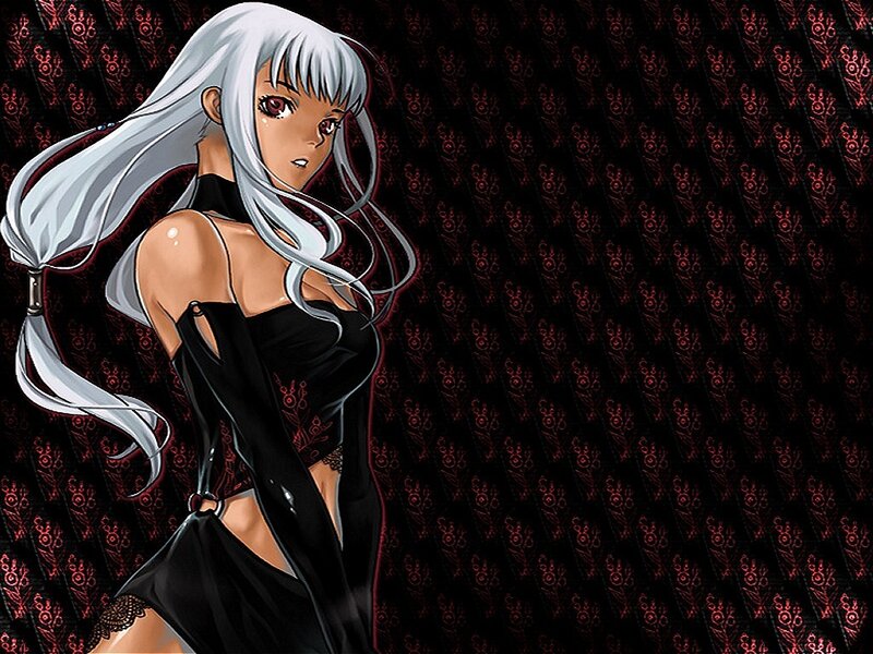 anime character with silver hair