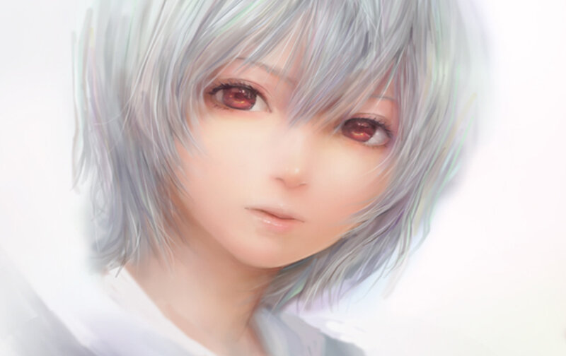 anime character with silver hair