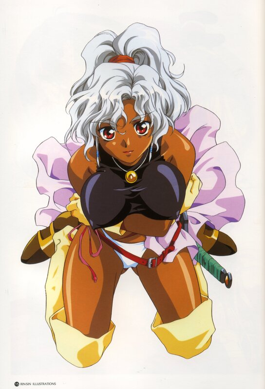 anime character with silver hair