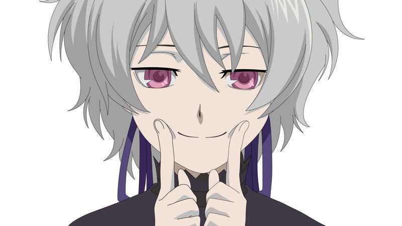 anime character with silver hair
