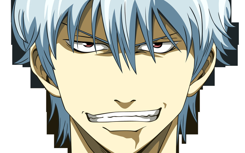anime character with silver hair