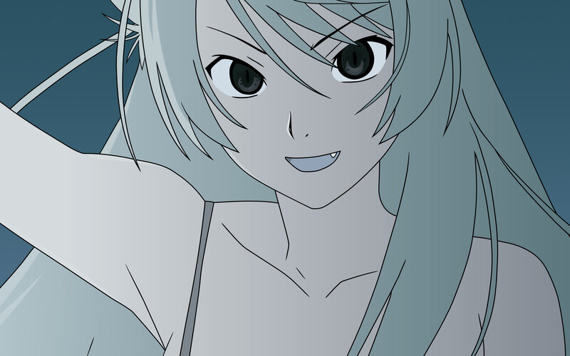 anime character with silver hair