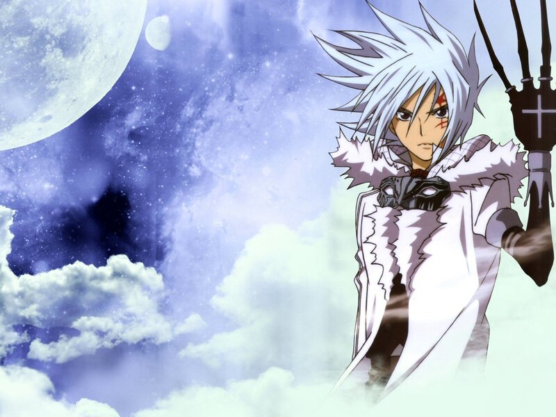 anime character with silver hair