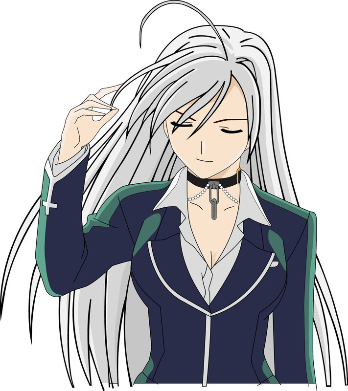 anime character with silver hair