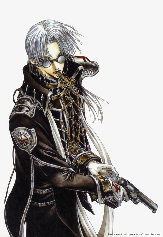 anime character with silver hair