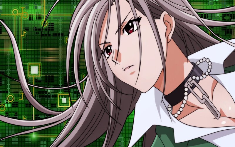 anime character with silver hair