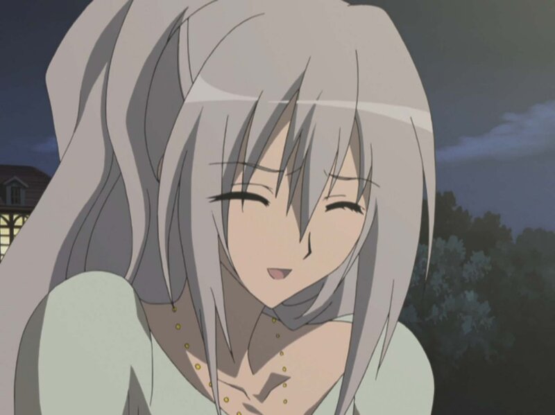 anime character with silver hair