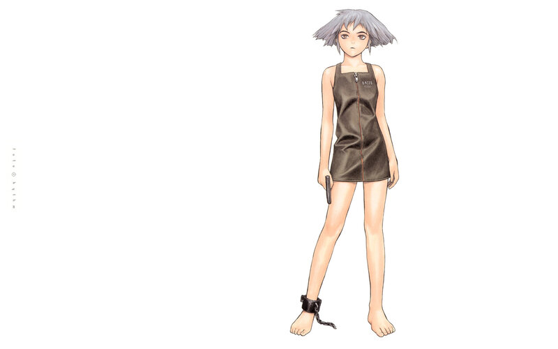 anime character with silver hair