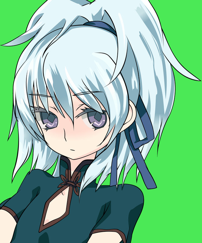 anime character with silver hair