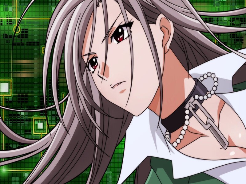 anime character with silver hair