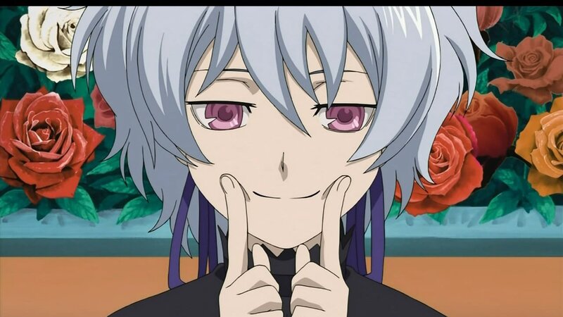 anime character with silver hair