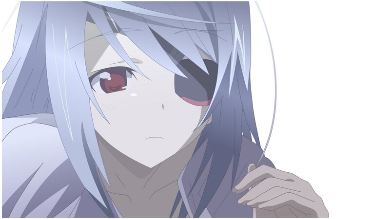 anime character with silver hair