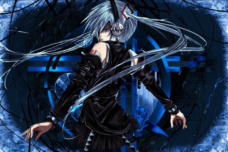 anime character with silver hair