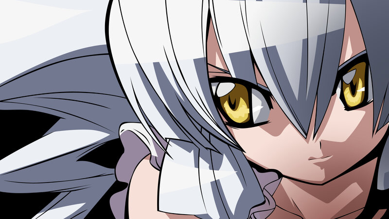 anime character with silver hair