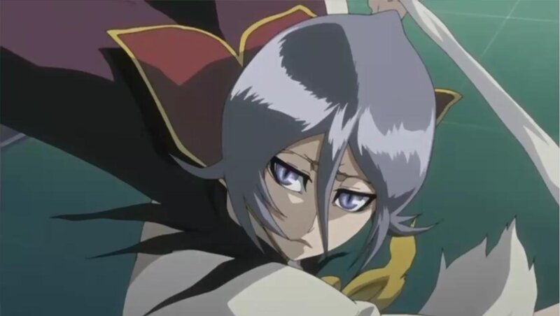 anime character with silver hair
