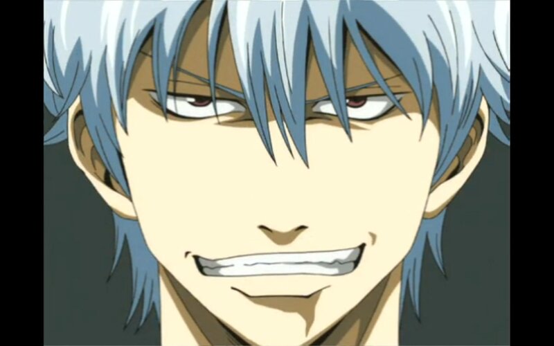 anime character with silver hair