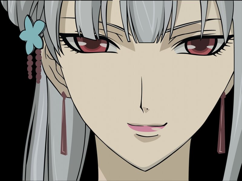 anime character with silver hair