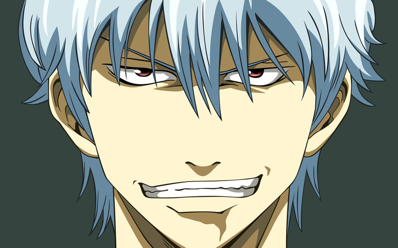 anime character with silver hair