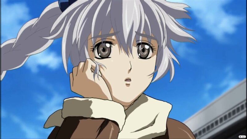 anime character with silver hair