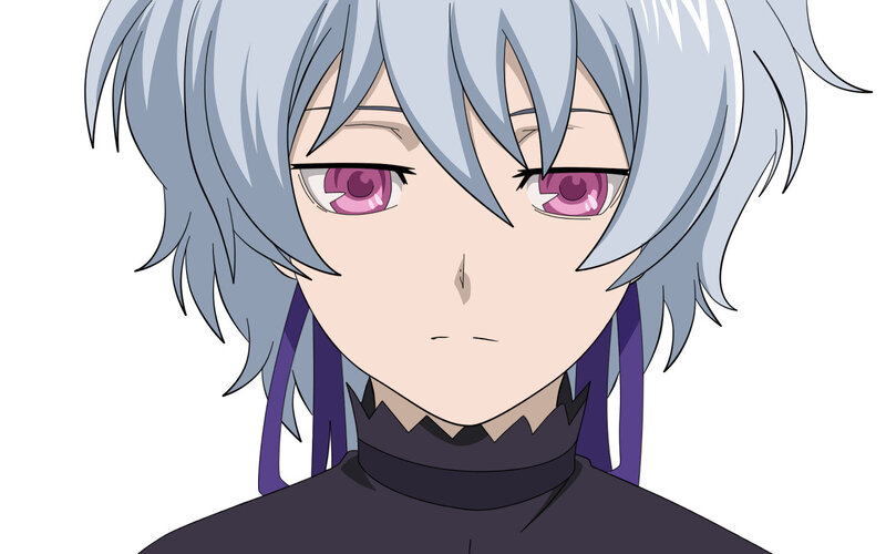 anime character with silver hair