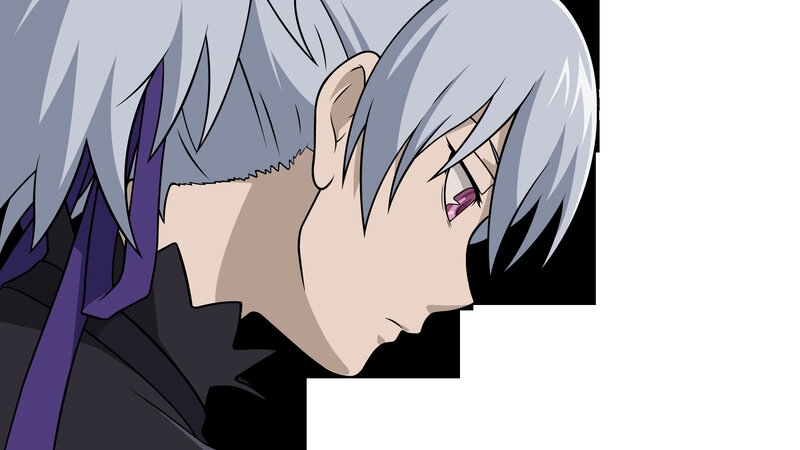 anime character with silver hair