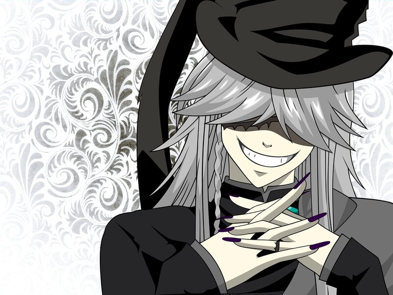 Anime Character with Silver Hair — Black, Sinister