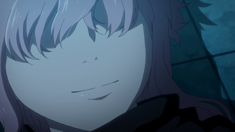 Anime Character with Silver Hair — Blue, Calm, Night