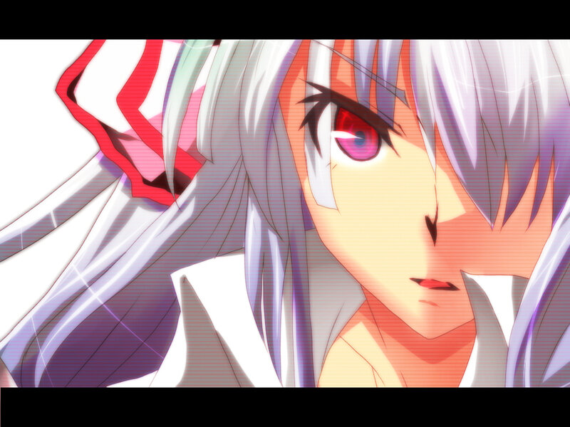 Anime Character with Silver Hair — Dramatic, Red Eyes