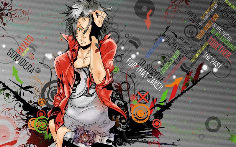 Anime Character with Silver Hair — Gray, Dramatic, Manga, Red Jacket