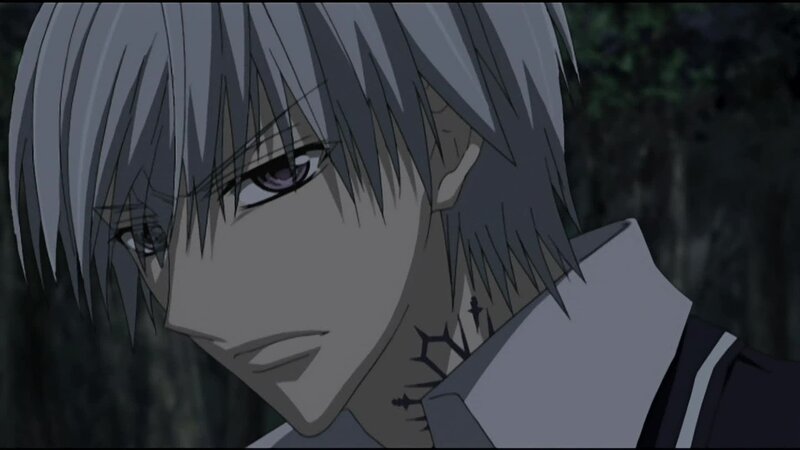 Anime Character with Silver Hair — Gray, Dramatic, Night