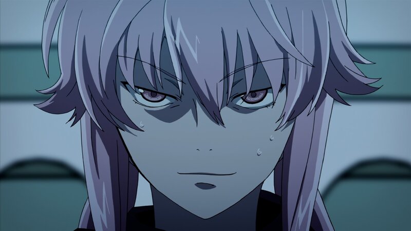 Anime Character with Silver Hair — Gray, Dramatic, Tear