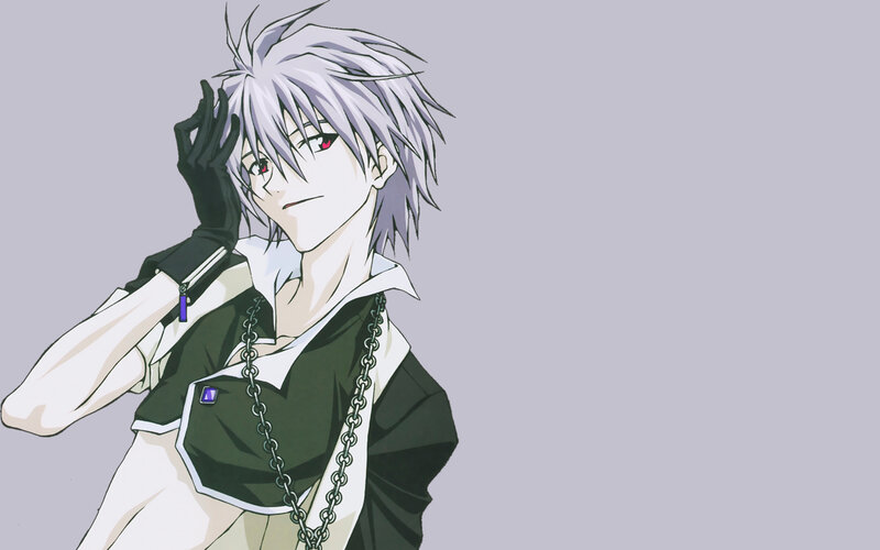 Anime Character with Silver Hair — Gray, Neutral, Manga