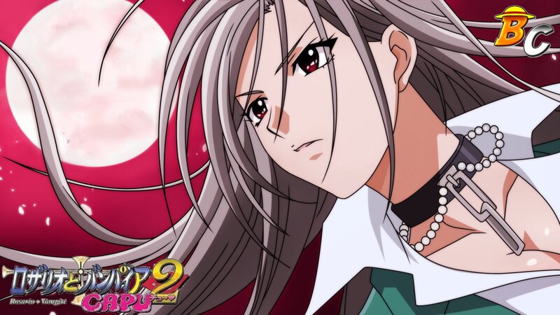 Anime Character with Silver Hair — Red, Dramatic