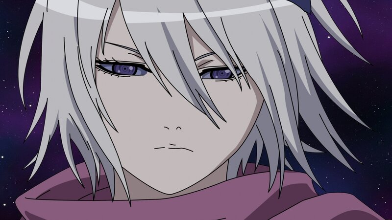 Anime Character with Silver Hair — Serious