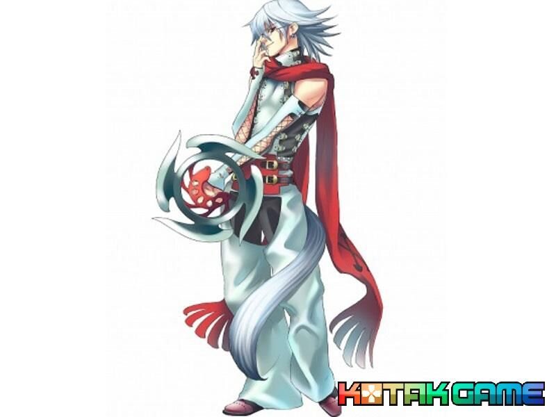 Anime Character with Silver Hair — White, Dramatic