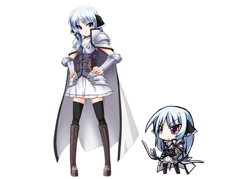 Anime Character with Silver Hair — White, Neutral, Armor