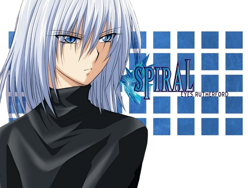 Anime Character with Silver Hair — White, Serious, Blue Eyes