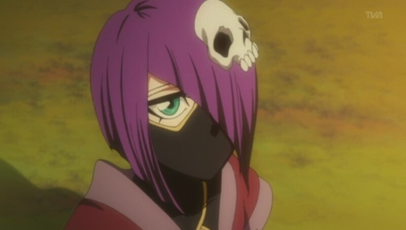 anime character with skull