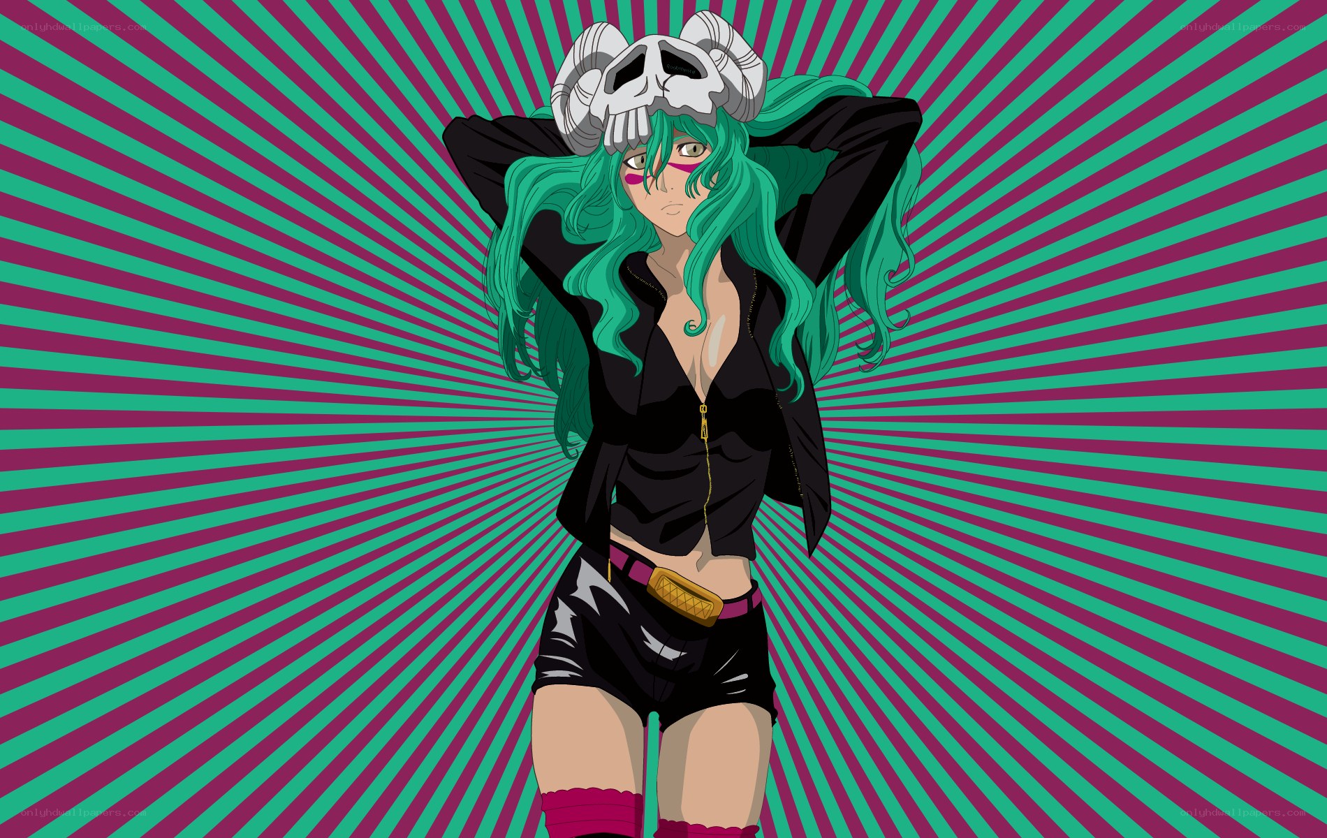 anime character with skull hat