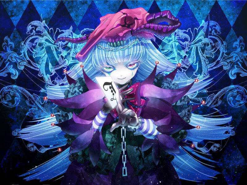 Anime Character with Skull Hat — Blue