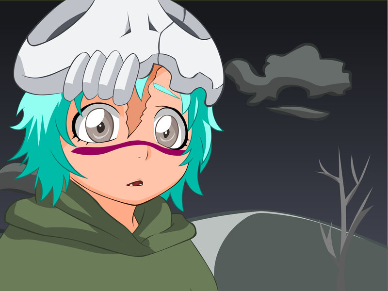 anime character with skull helmet