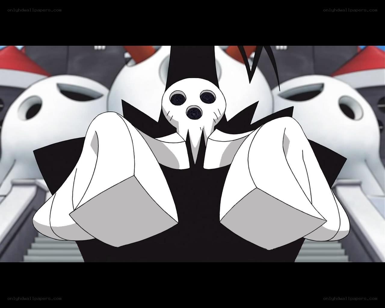 Anime character with skull mask