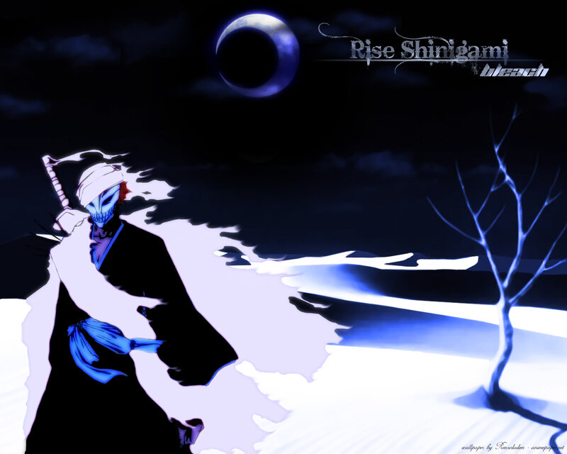 Anime Character with Skull Mask — Blue